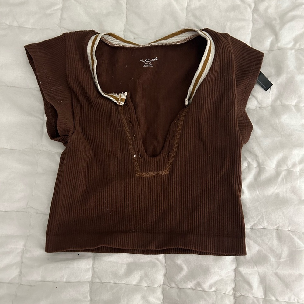Urban Oufiters Brown Going For Gold top, XS